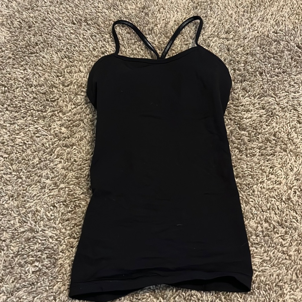 Black Lululemon tank top. Size 4.